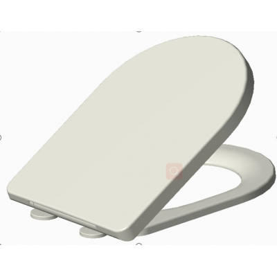 SU051 SUNTEN Slim D- shape toilet seat cover of Duroplast materials, robust, one button quick release easy clean