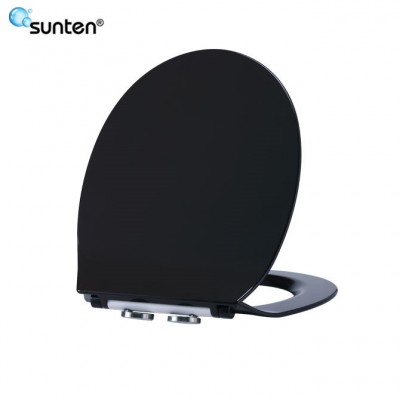 Urea Material Ultra Slim Oval Shape Black European Ceramic Toilet Seat Covers Price