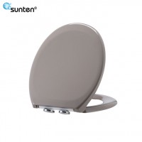 Bathroom Product Soft Close and European Standard Oval Grey Toilet Seat